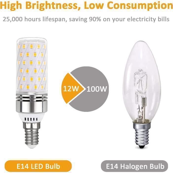Bombilla LED E14 - NETBOAT - 16W - Blanco neutro 4000K - 1450LM - Juego de 6