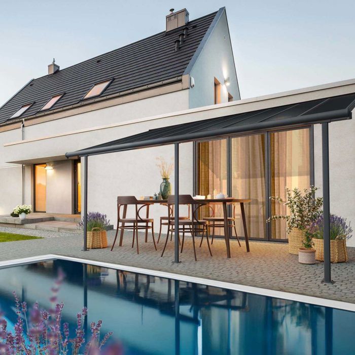 Palram Pergola 16.7m² gris anthracite - 705601