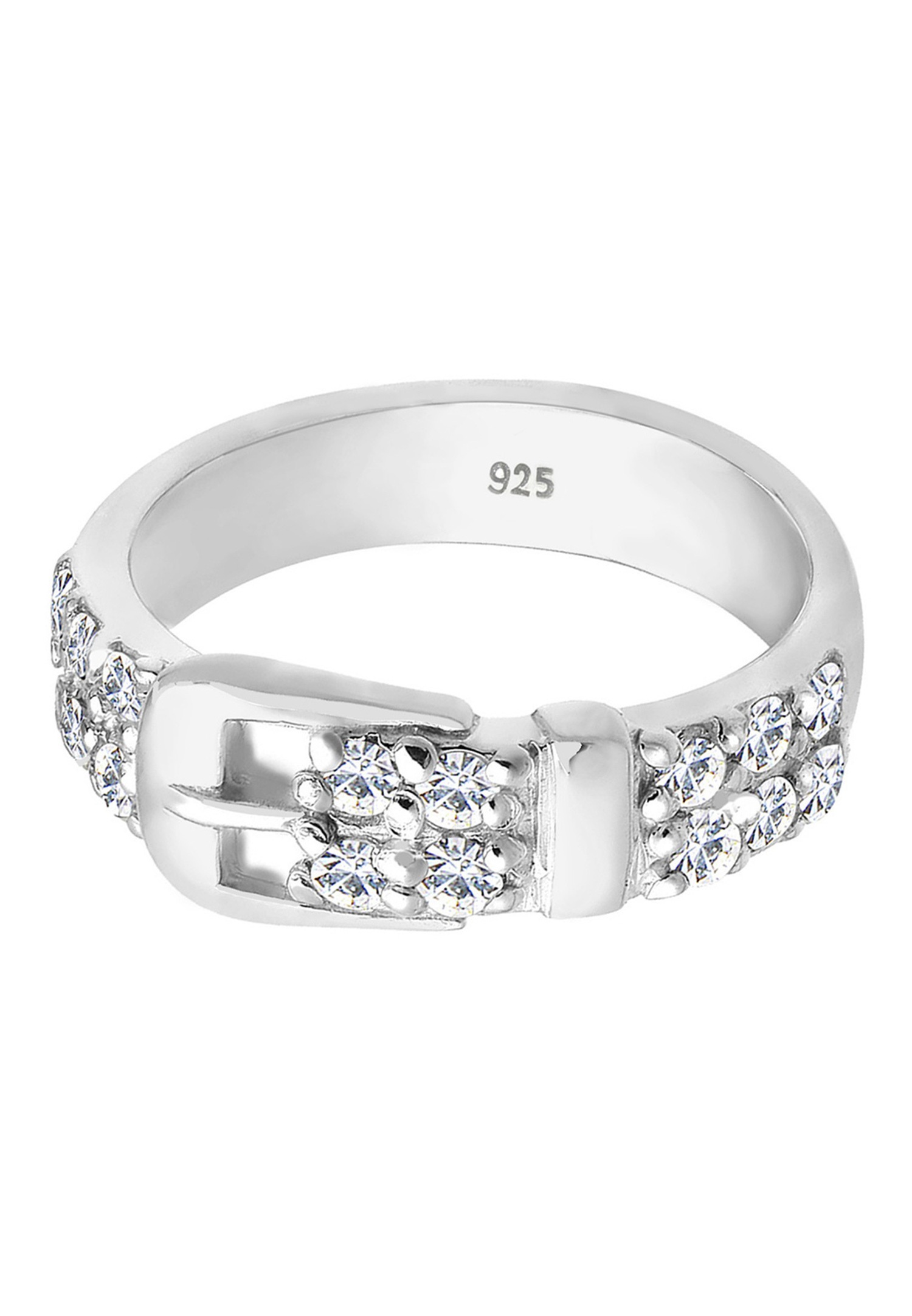 Elli Femmes Bande ceinture avec zircon en argent sterling 925