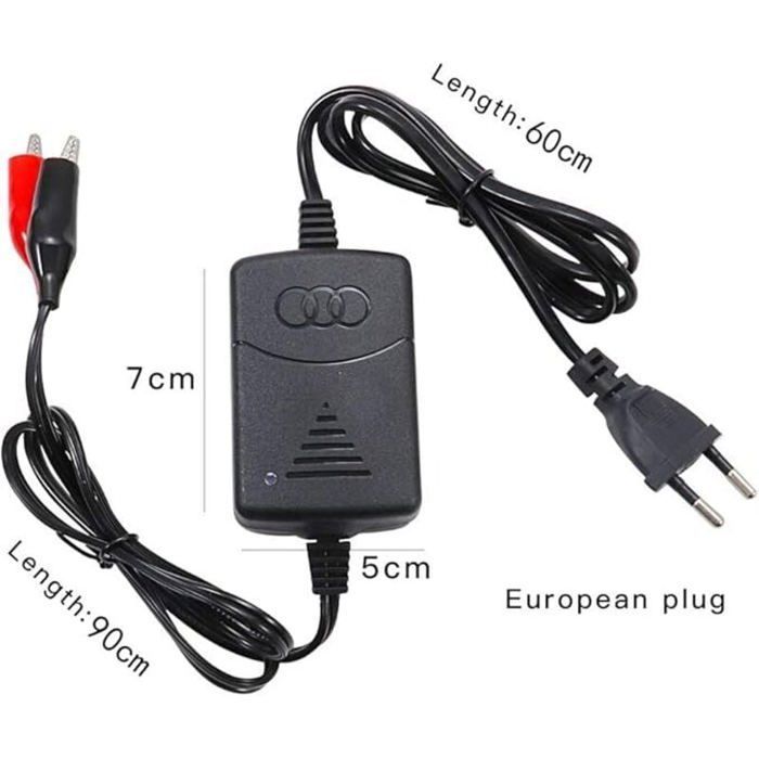 Cargador de 12 V y 1300 mA para baterías selladas de plomo-ácido con protección contra sobrecarga/cortocircuito y carga en 3 etapas.