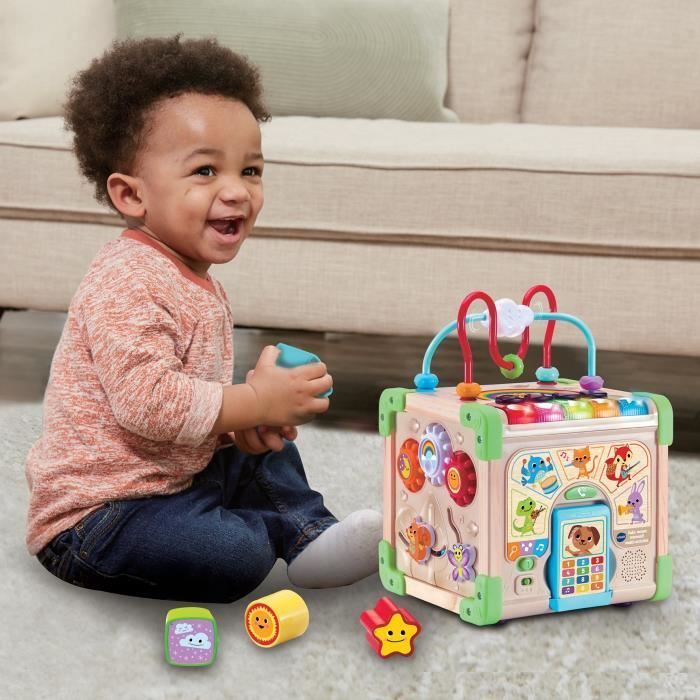 VTECH CUBE NATURE Interactive Toy - FSC® Certified Wood - Musical Animals - 9-36 months