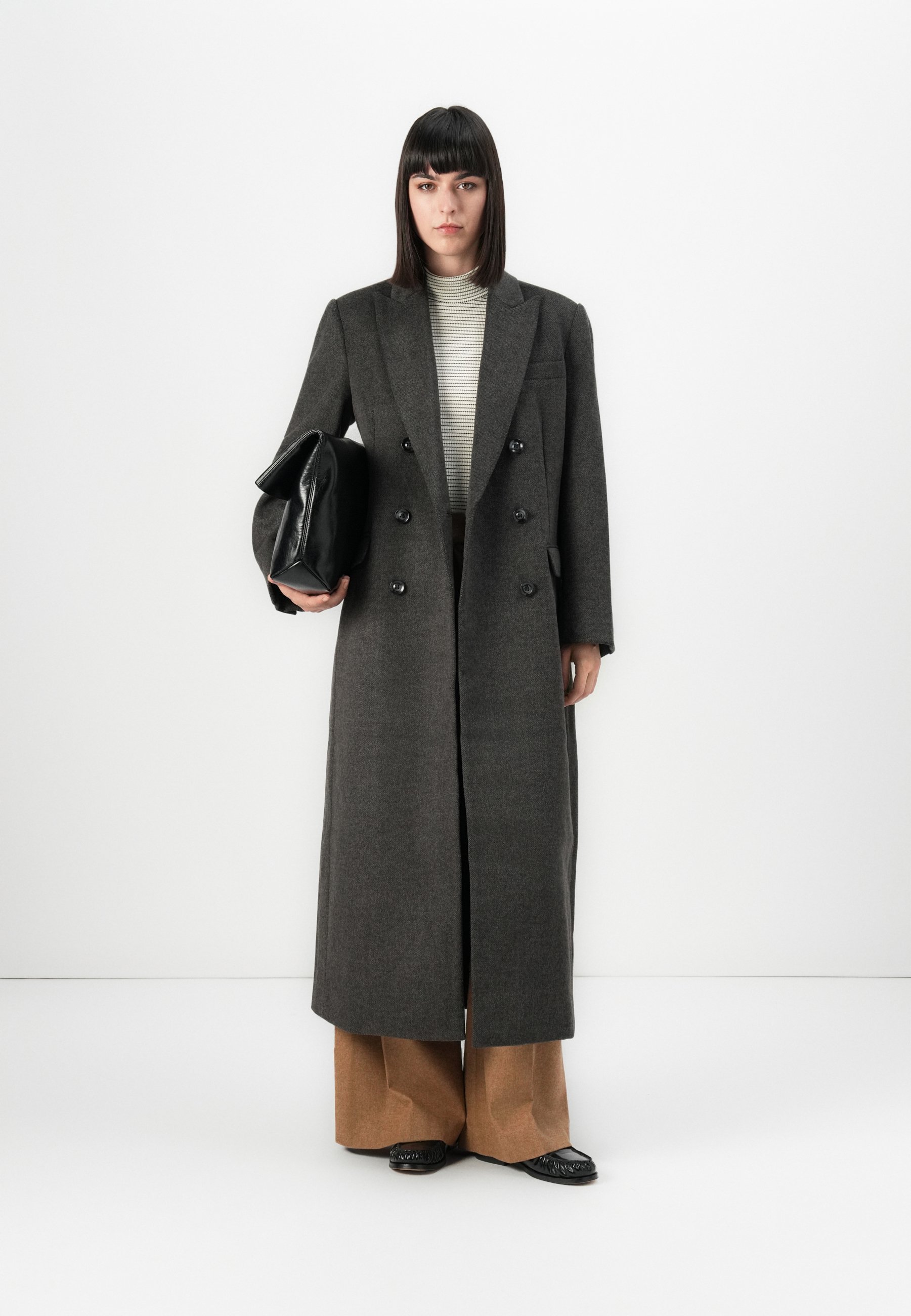FALLOPIA ABELLAS - Manteau classique - Gris foncé chiné