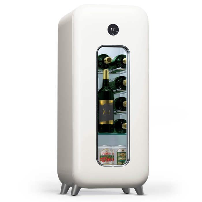 Wine Cellar - KLARSTEIN - Shirley 15 Uno - Glass Door - LED Lighting - 15 Bottles