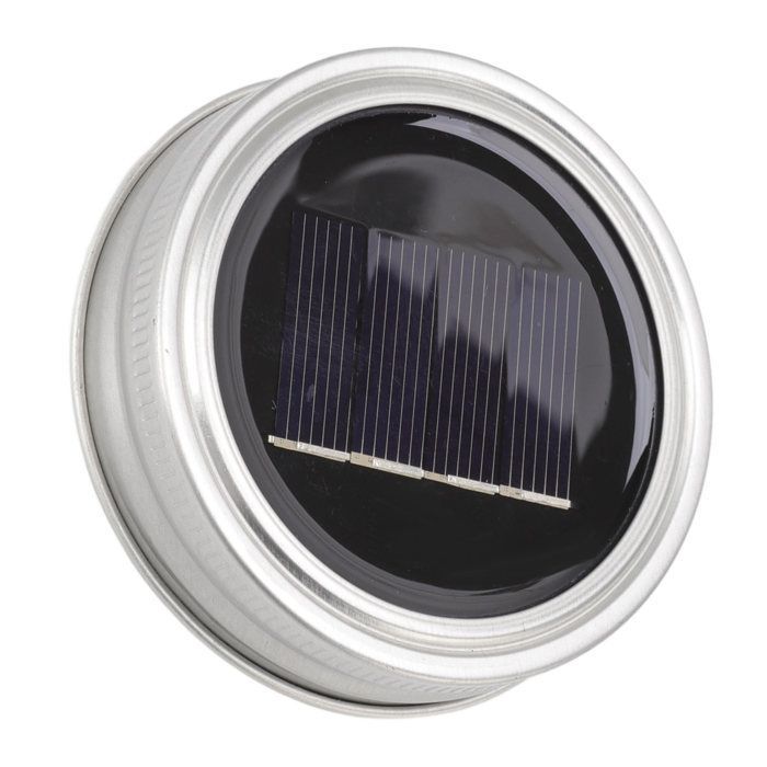 Couvercle de Pot Solaire 20 LED 6.6ft, Guirlande Fée Sans Flamme pour Pot Standard