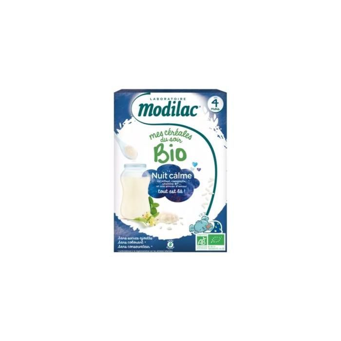 Modilac Bio-Abendbrei ab 4 Monaten, Ruhige Nacht, 250 g