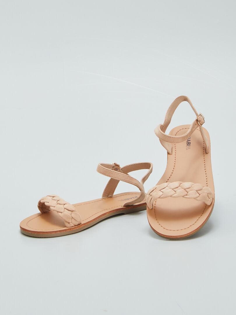 Sandalias con tiras trenzadas - ROSA