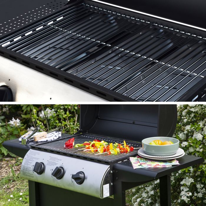 Barbacoa de gas hawaiana - 3 quemadores 8,4 kW