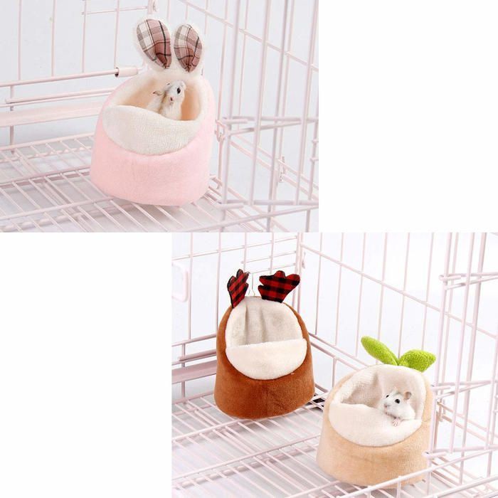 Nido pequeño para mascotas - HANDEIU - Hámster - Marrón - Suave y cómodo - Para interiores