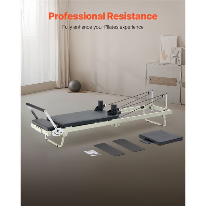 Pilates Reformer - DUOKU - S3003 - Pieghevole - Doppia resistenza - Carico 181,44 kg