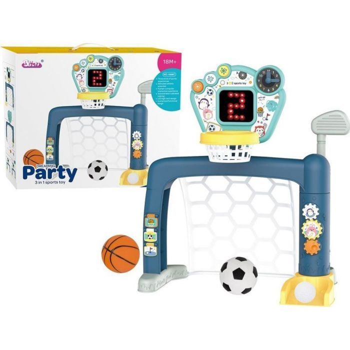 Leantoys-peliautomaatti - 12816 - 3-in-1-setti taaperoille, pelihallipeleihin, golfiin, koripalloon, jalkapalloon