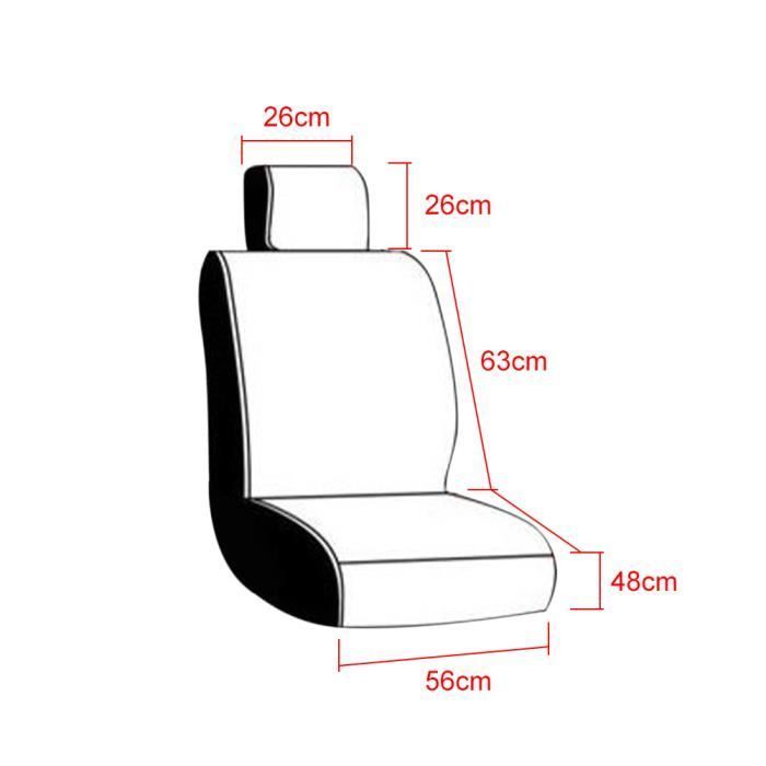 Funda para asiento de coche - HELLOVE - Universal - Piel sintética - Beige - 3 piezas