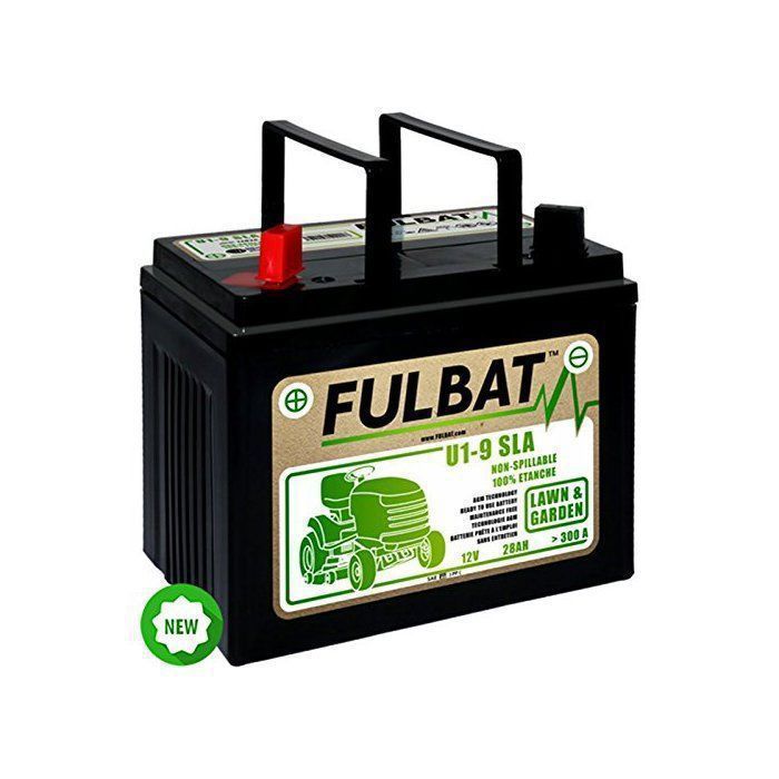 Batería FULBAT U1-9 SLA de 12 V y 28 Ah AGM para césped y jardín.