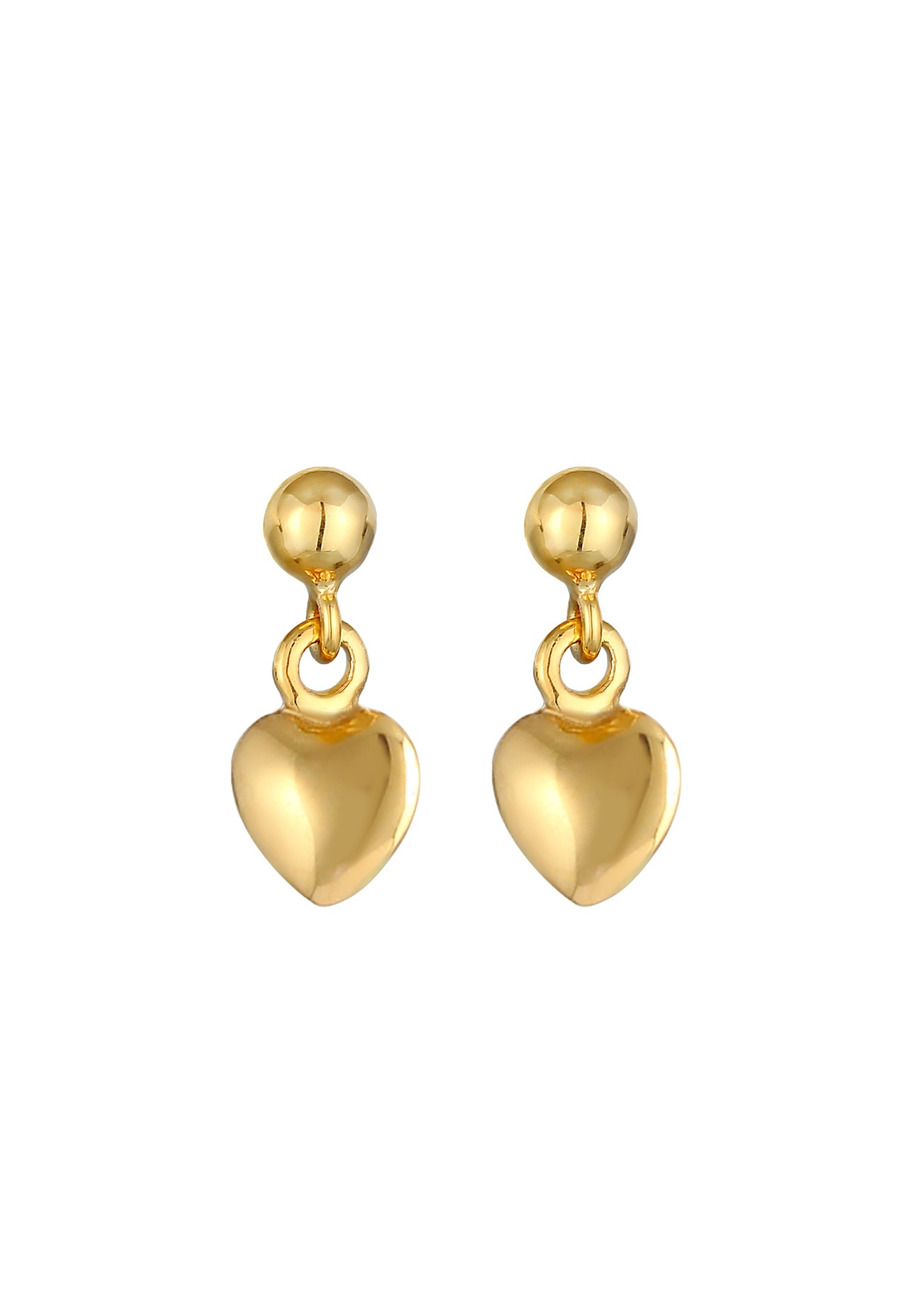 Elli Boucles d'oreilles Femme Coeur Amour Tendance Minimale en Argent Sterling 925