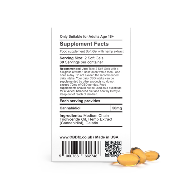 CBDfx měkké gelové kapsle - 1500 mg CBD | Zdraví | Superdrug
