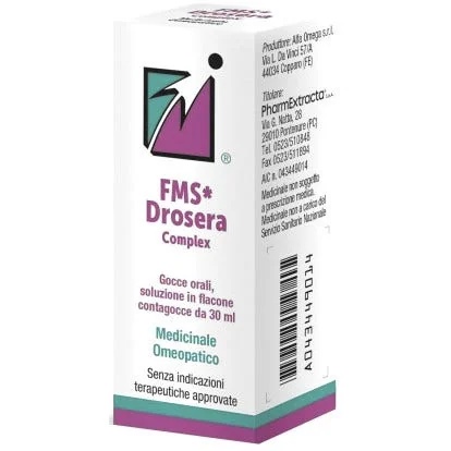 Gouttes orales FMS Drosera Complex, flacon compte-gouttes de 30 ml