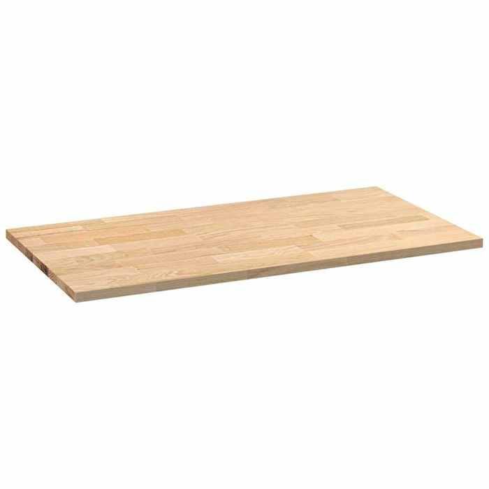 Plan de travail en bois de chêne massif - vidaXL - Rectangulaire - 120x63,5x2,7 cm - Brun - Facile à nettoyer