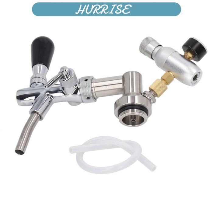Sonew Distributeur de fût de bière Distributeur De Fûts De Bière En Acier Inoxydable Argenté Régulateur Inodore OB art accessoire