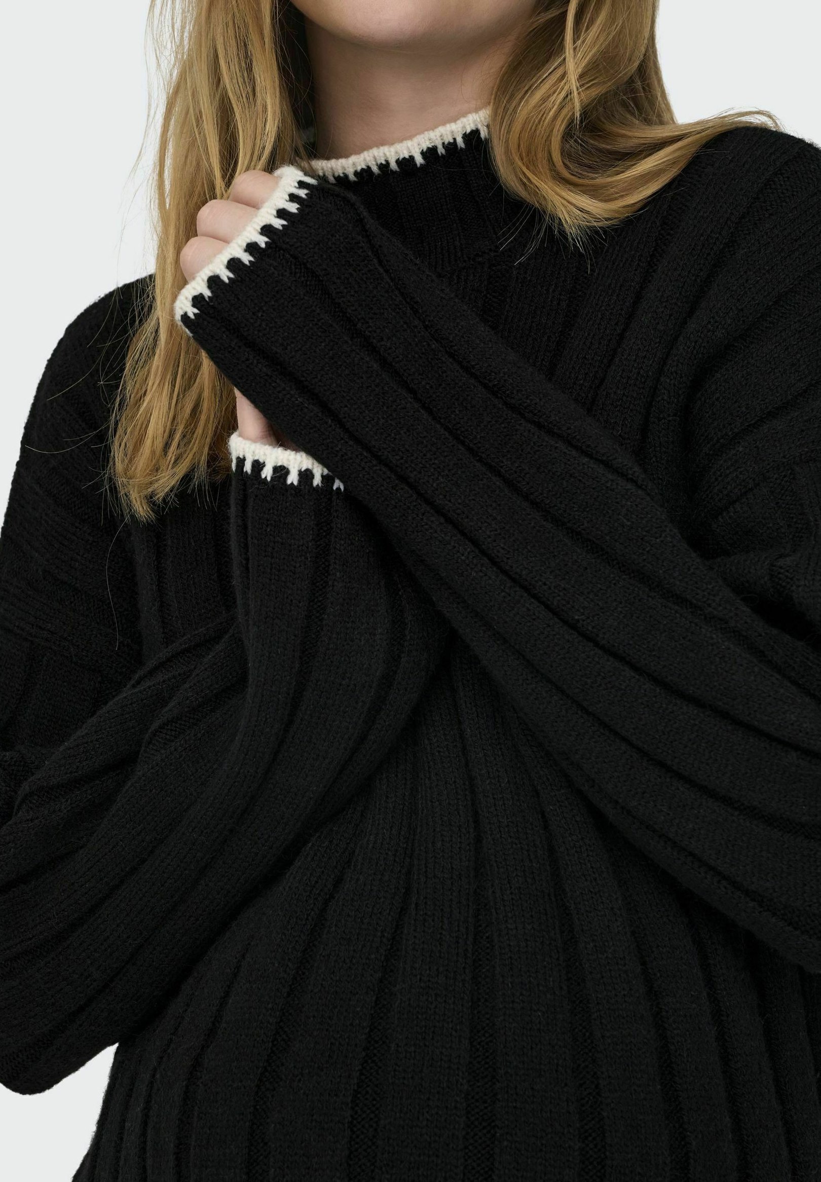 Maglione premaman Only McChick Stitch Highneck - nero