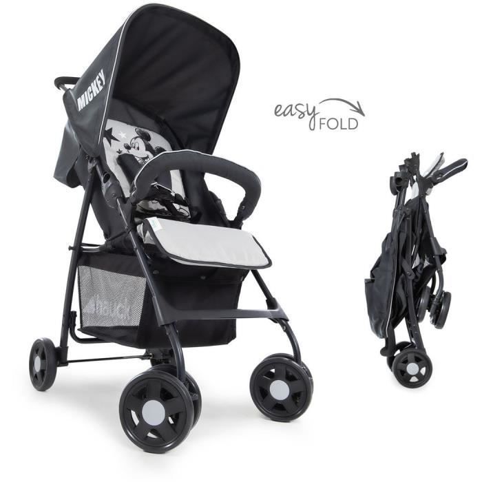 HAUCK - Poussette canne - SPORT - Pliable & inclinable - Capote Pare-Soleil - 4 roues - Mickey Stars