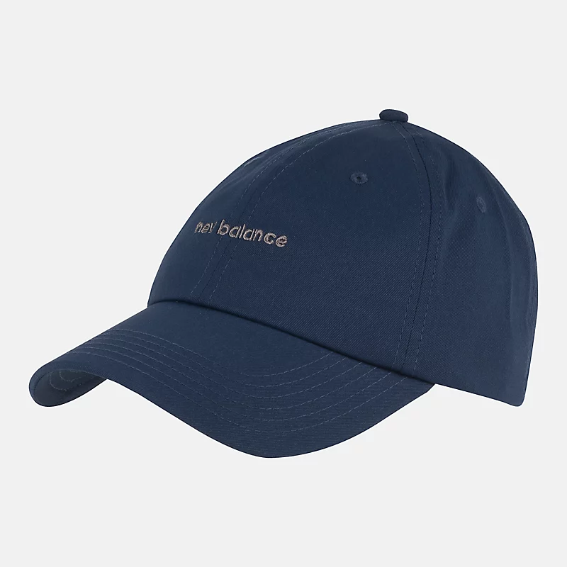 Boné infantil de 6 painéis com logo linear - NB NAVY