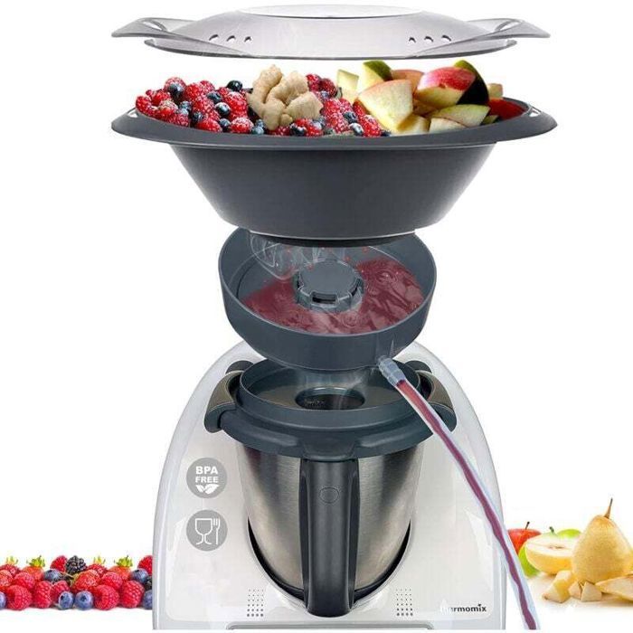 Estrattore di succo a vapore - Virex® - Compatibile con Thermomix TM6 e TM5 - Estrazione simultanea - Succhi naturali in 100 minuti