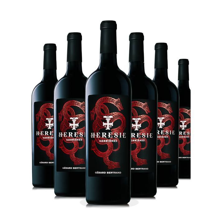 Hérésie vin rouge corbières 2022 Lot 6 Bouteilles 75cl