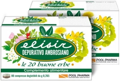 POOL PHARMA Ambrosiano Depurative Elixir 20 Goede Kruiden Darmsupplement 80 Tabletten Darmwelzijn