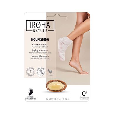 Masque nourrissant et réparateur Iroha Nature pour pieds secs 2 x 9 ml