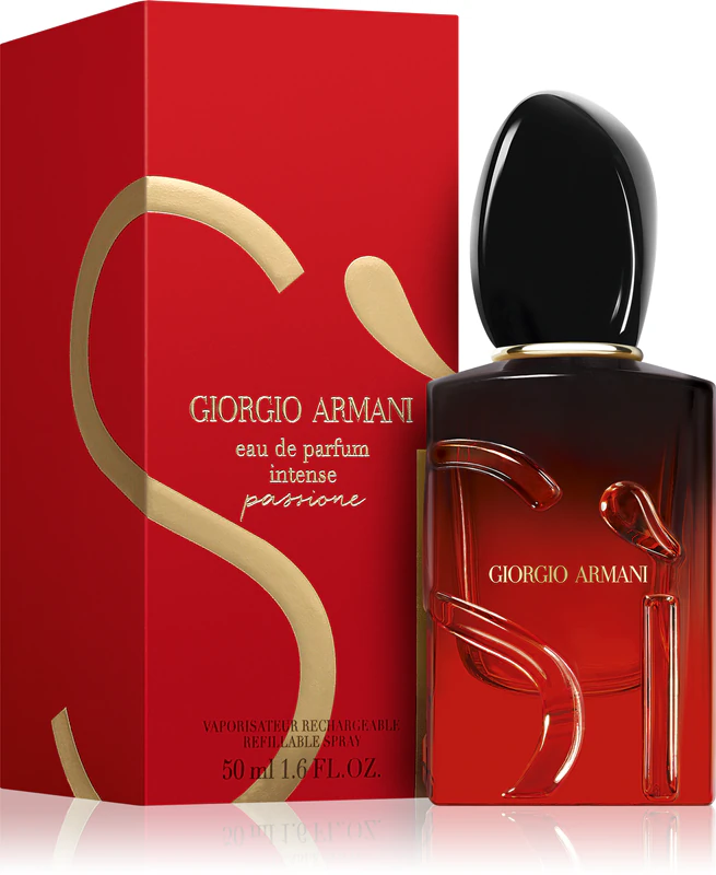 Frasco recarregável Armani Sì Passione Intense Eau de Parfum para mulheres