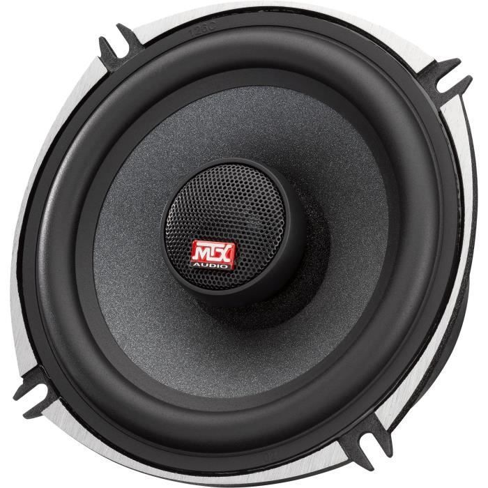 Altavoces coaxiales para coche MTX TX650C de 13 cm, 2 vías, 80 W RMS, 4 marcos de aluminio, tweeters de cúpula de seda de neodimio, cono de pulpa de celulosa.
