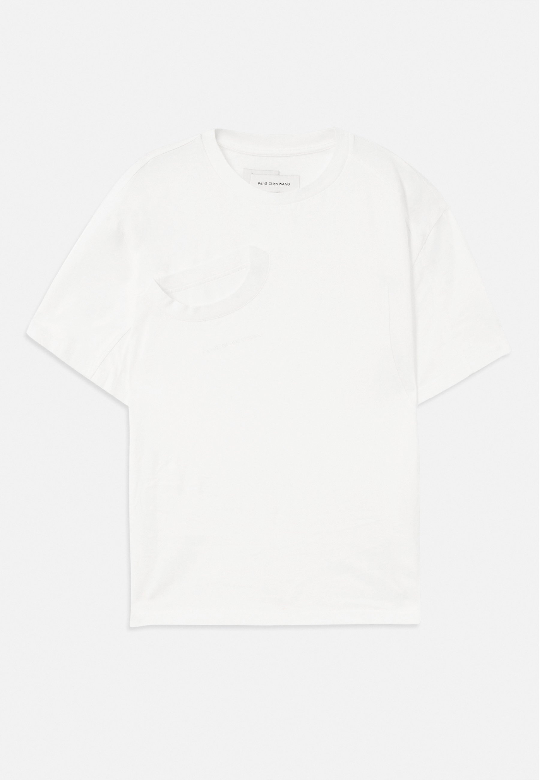Feng Chen Wang DECONSTRUCTED TEE - Basic T-shirt - wit