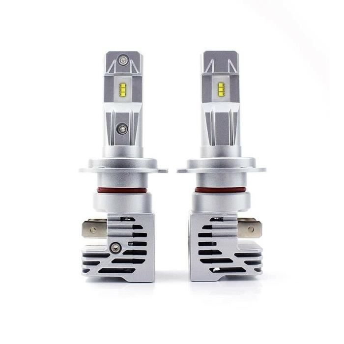2 bombillas LED H7 M3 de alta potencia 6500K 5000LM 50W 12/24V para faros de coche y moto