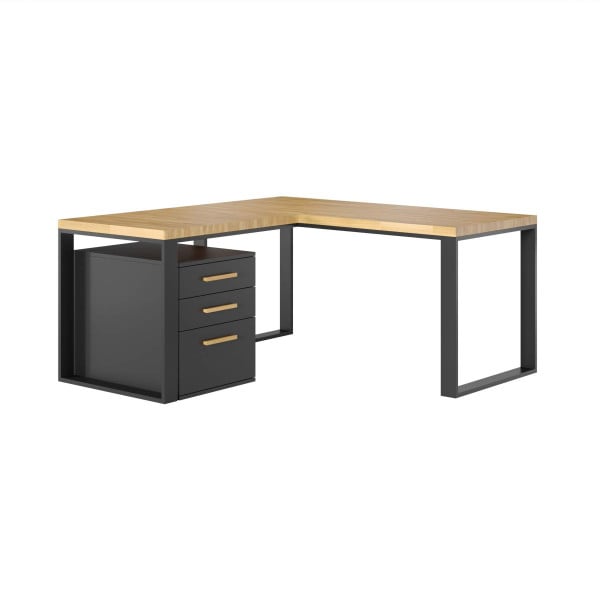 Biurko Narożne Loft Office - Elegancja i Ergonomia w Jednym