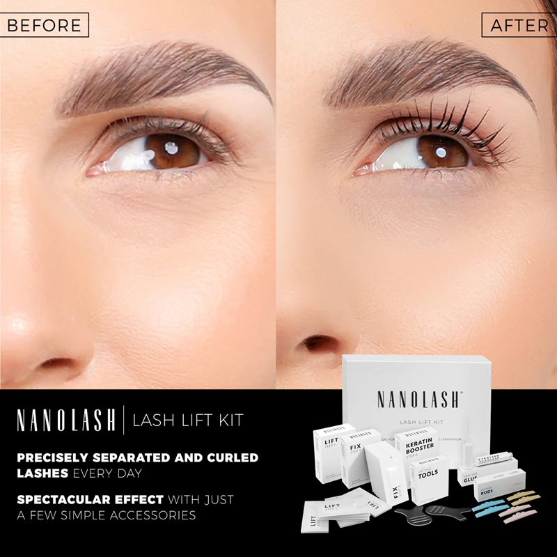 Nanolash Lash Lift Kit - een set voor het liften en lamineren van wimpers.