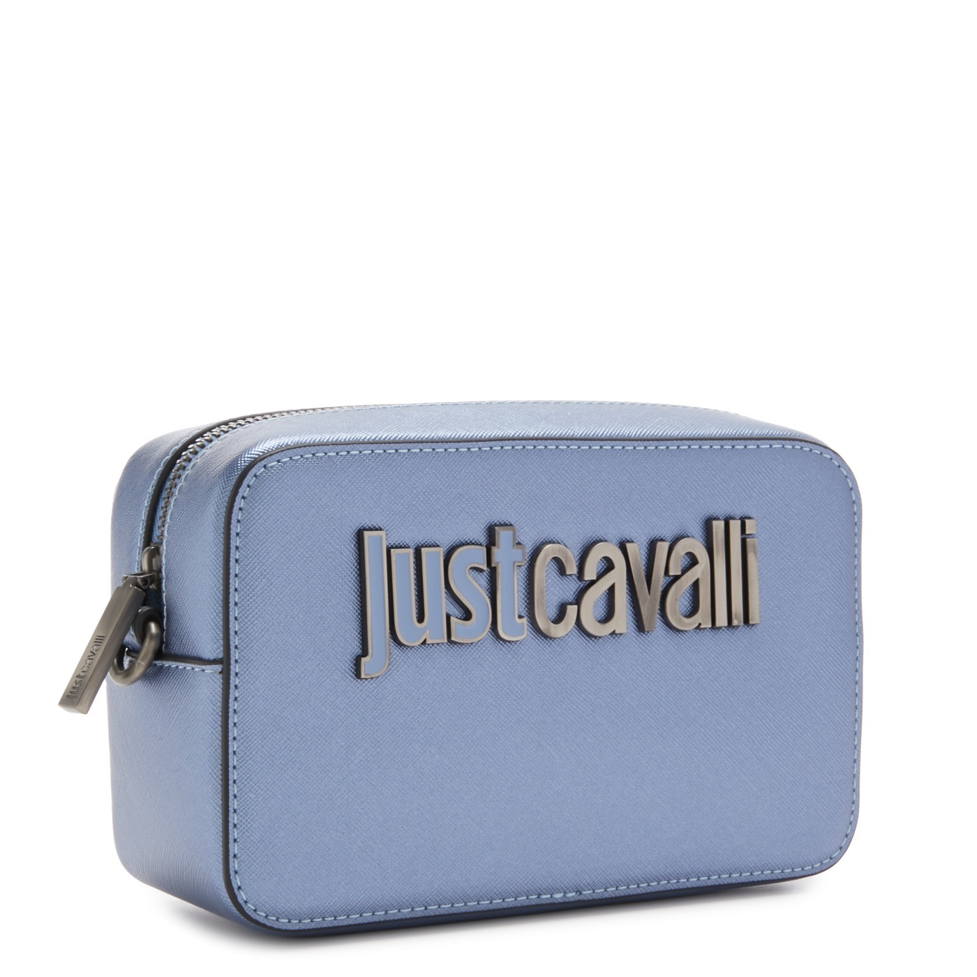 Just Cavalli torba preko ramena, ženska torba preko tijela od metala, umjetna koža – plava