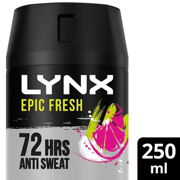 Lynx antiperspirant deodorant aerosol Epic Fresh 250ml