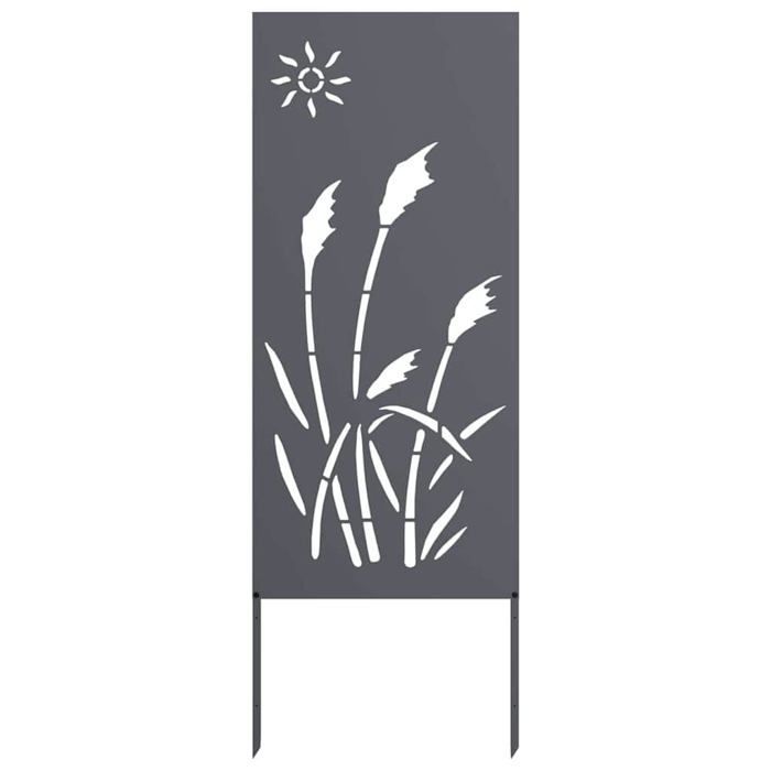 Déco murale extérieure - vidaXL - Anthracite - Acier laminé à froid - Résistant aux intempéries - Design vibrant