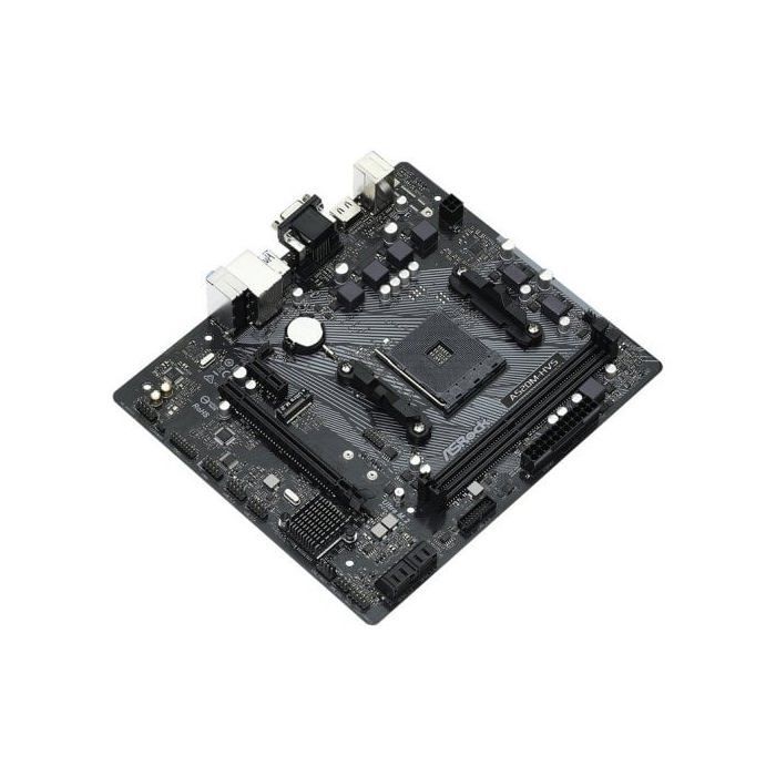 ASRock A520M-HVS Micro ATX Hovedkort, Sokk AM4, DDR4, M.2, PCIe, NVMe, USB 3.0, PCI-Express 3.0 16x