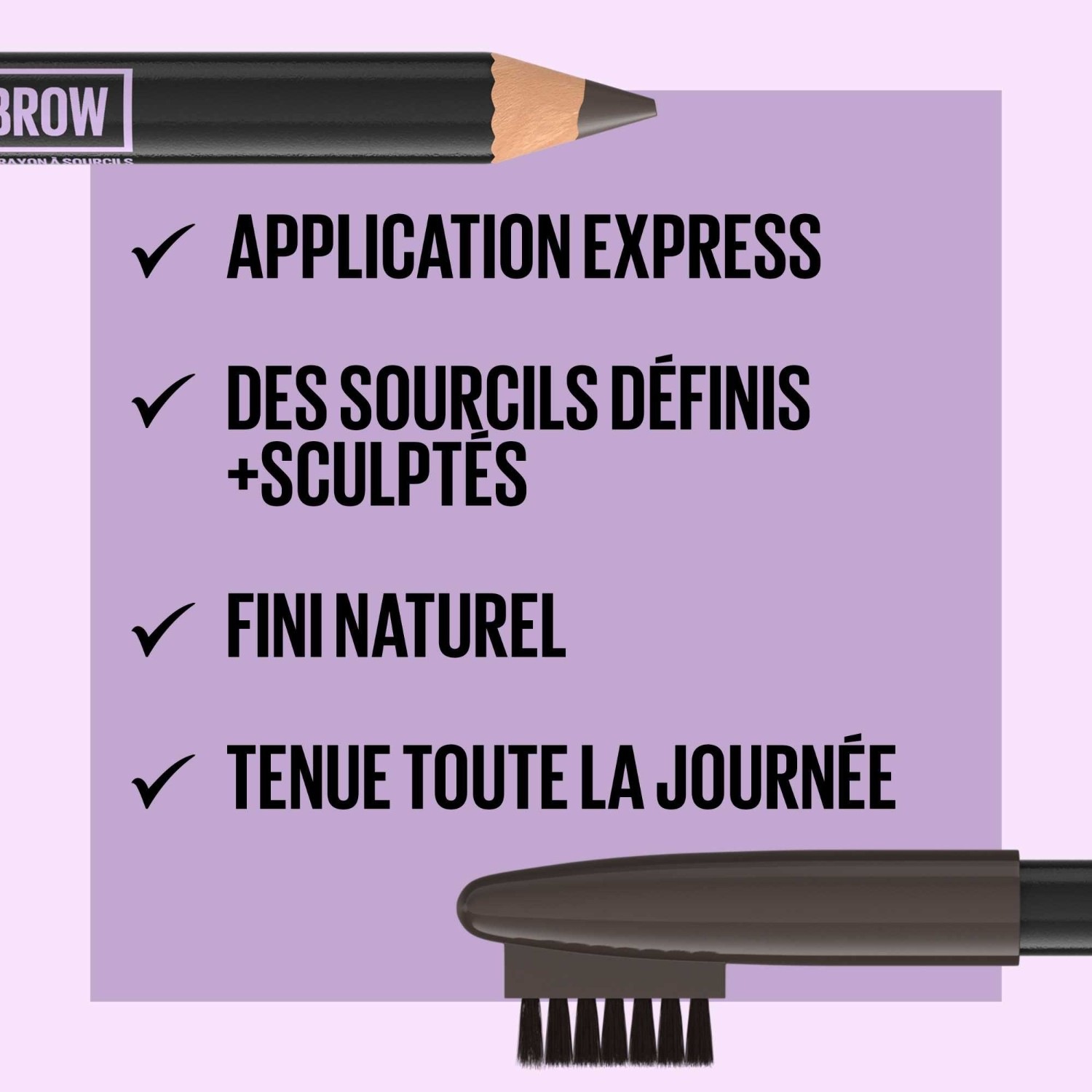 Maybelline Crayon à sourcils avec brosse intégrée