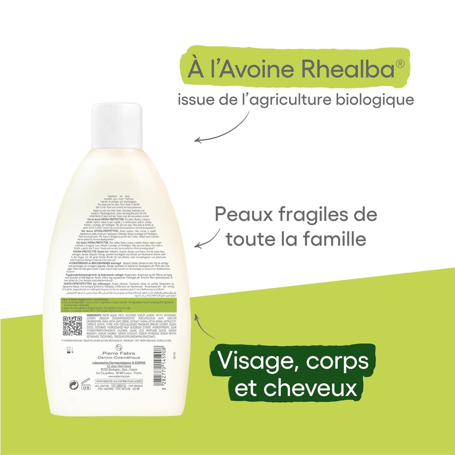 A-DERMA Gel douche hydra-protecteur