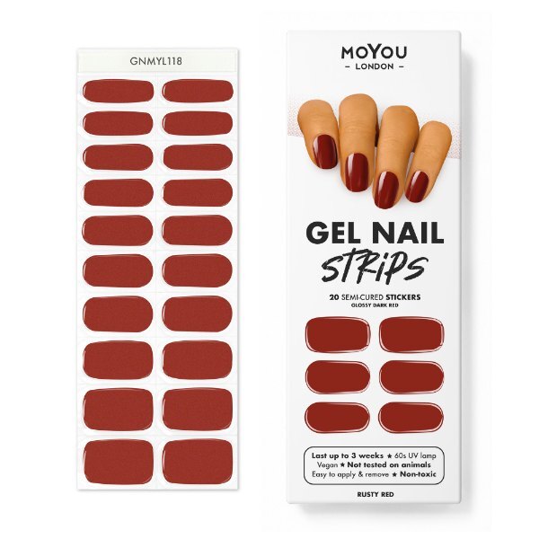 MoYou-London Gel Neglestripe - Rusten Rød