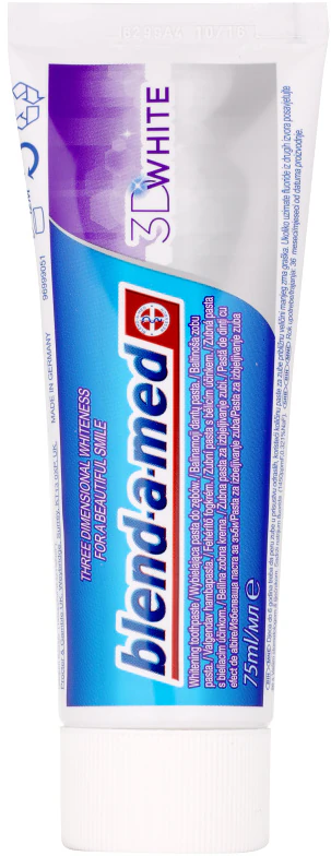 Pasta de dentes Blend-a-med 3D White com efeito branqueador