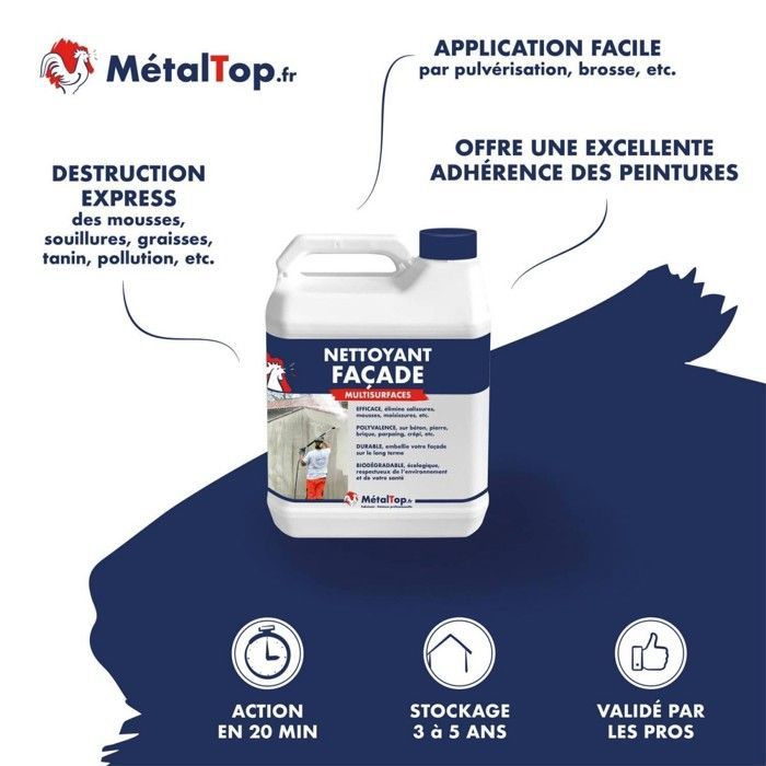 Nettoyant Facade - 5 Kg    - Metaltop - Incolore