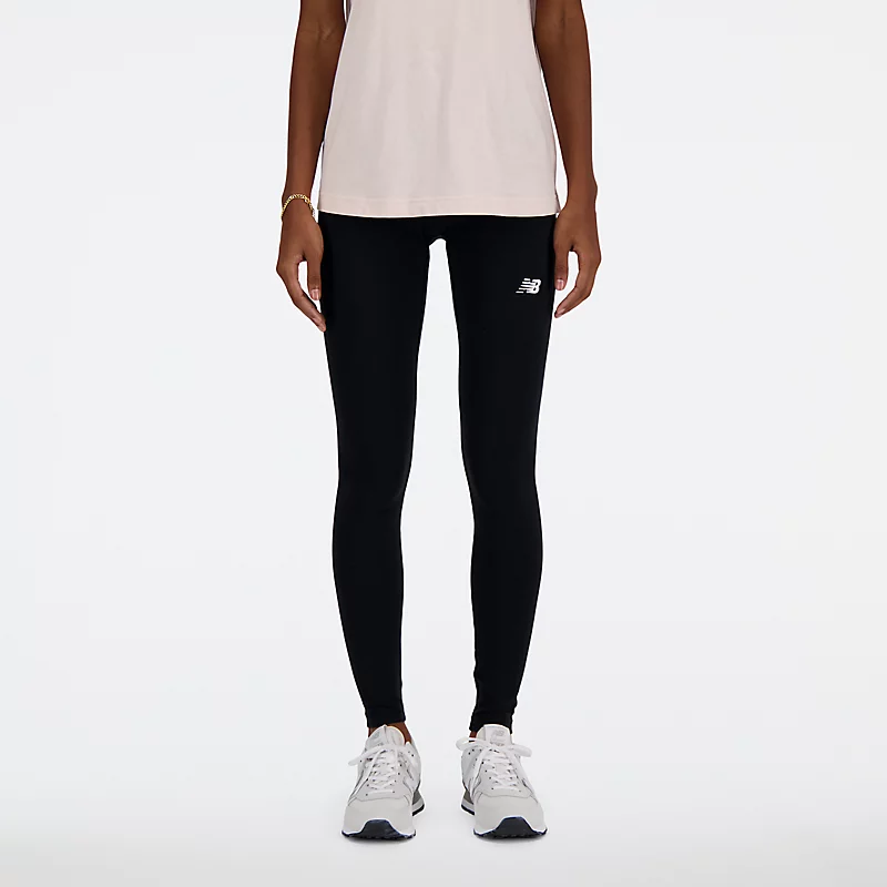 Leggings en coton taille haute 68,5 cm pour femme - NOIR