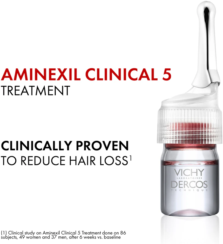 Vichy Dercos Aminexil Clinical 5 tratamento localizado contra a queda de cabelo em homens
