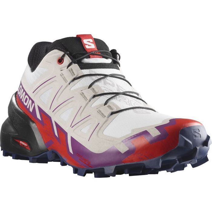 Scarpe da trail running da donna SALOMON Speedcross 6 - Bianche - Uso regolare - Drop di 10 mm