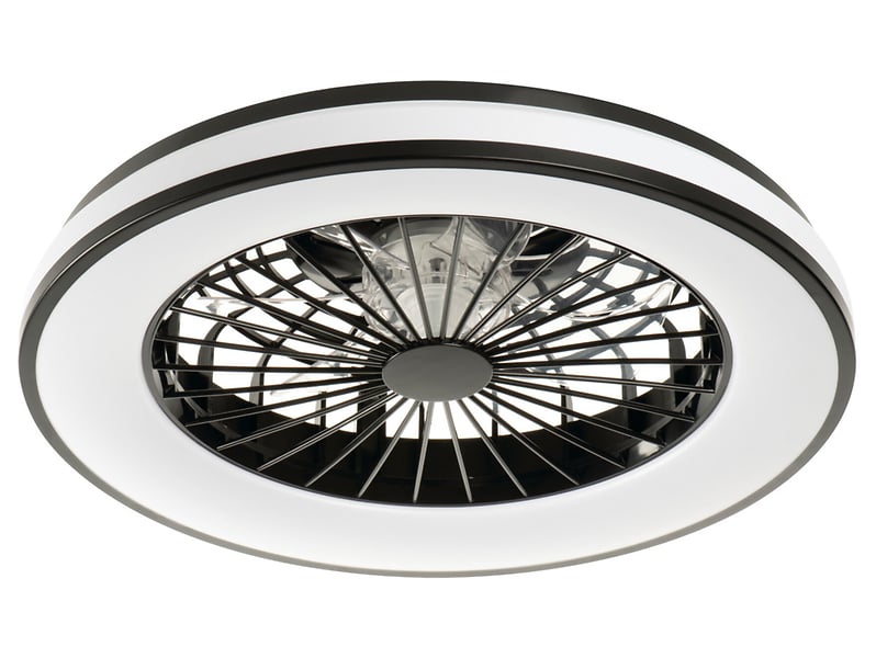 Wentylator sufitowy Isafi LED czarno-biały