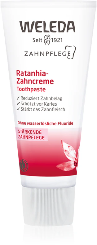 Creme dental Weleda Dental Care para gengivas com sangramento.