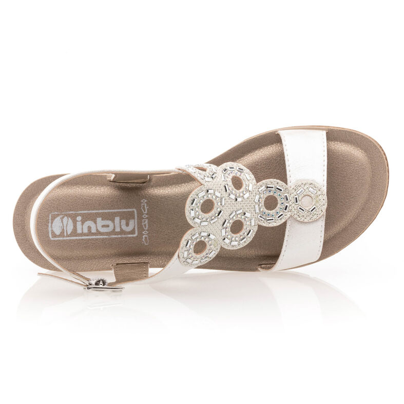Sandalias blancas para mujer / Zapatos de punta abierta