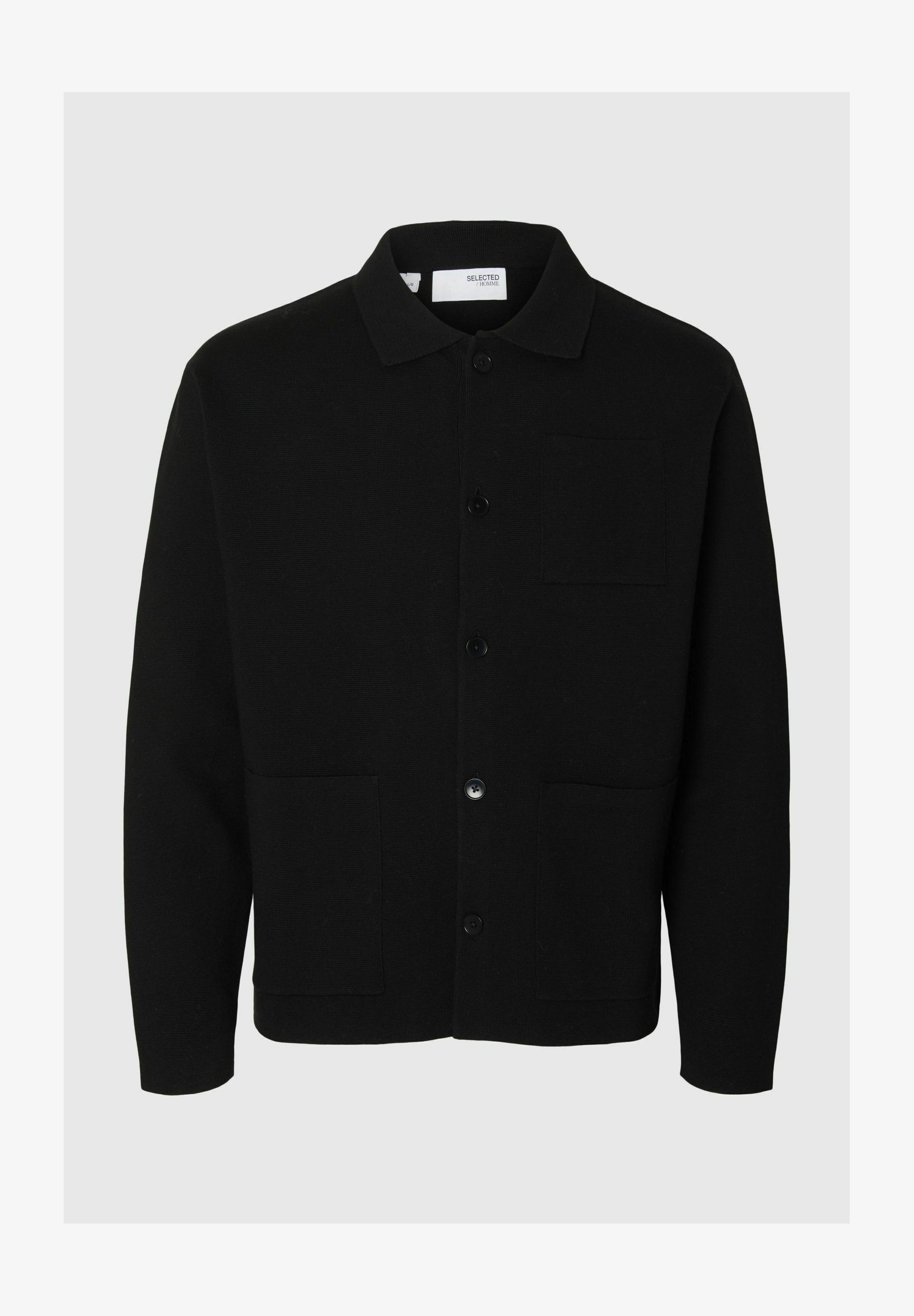 Selected Homme SLHMIKE LIGHT RELAXED - Cardigan - nero